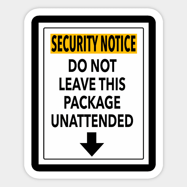 Security Notice Sticker by NYCAviation